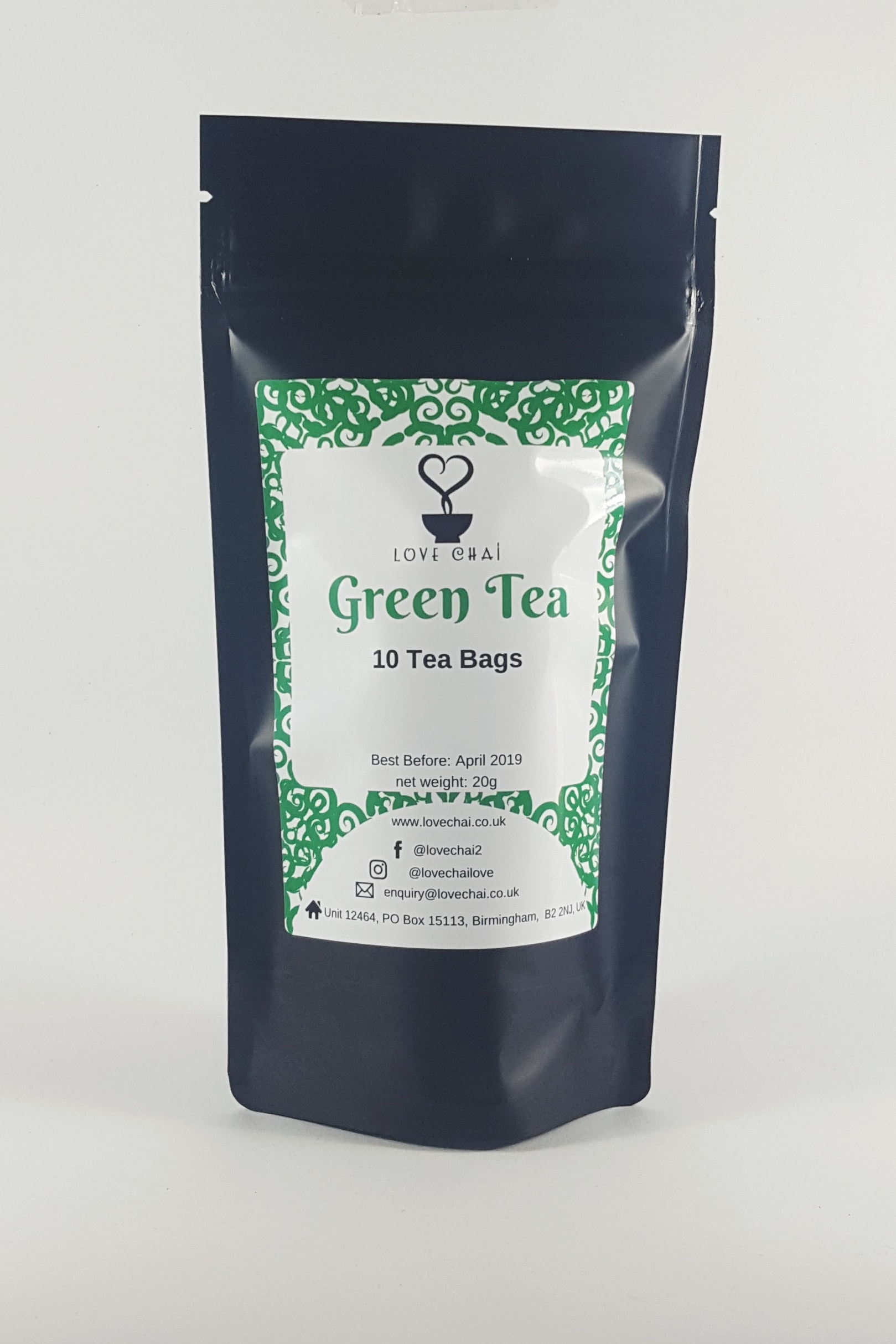 Green Tea – Tea Bags – Love Chai